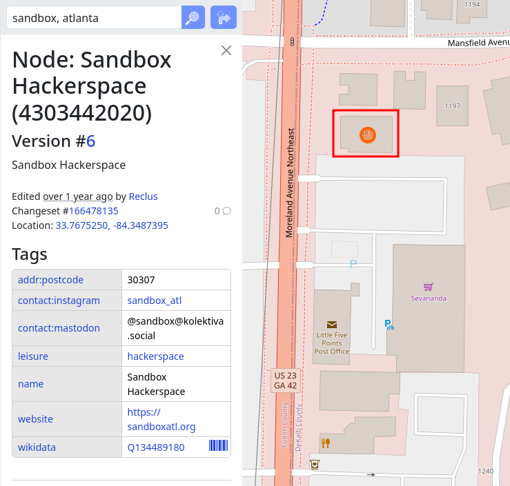 Map of Sandbox Hackerspace